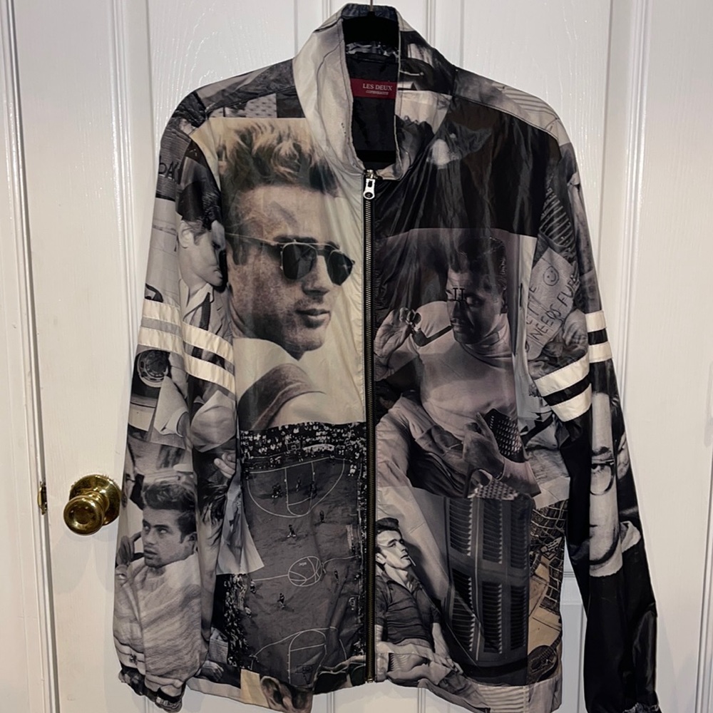 Les Deux Copenhagen Mens Printed Windbreaker